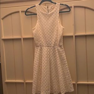White lace juniors dress